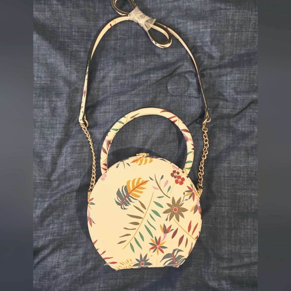 Floral Cream Round Handbag Cross Body A New Day Floral Print Bag